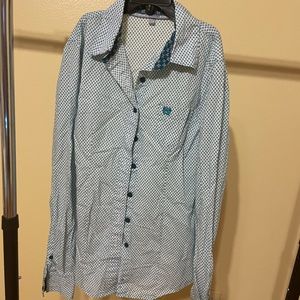 Womens Cinch Western Button Down Polka Dot